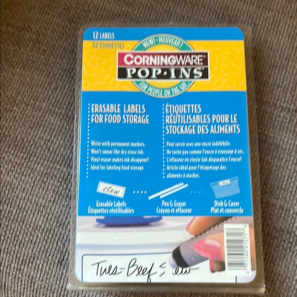 Corningware erasable labels New in package